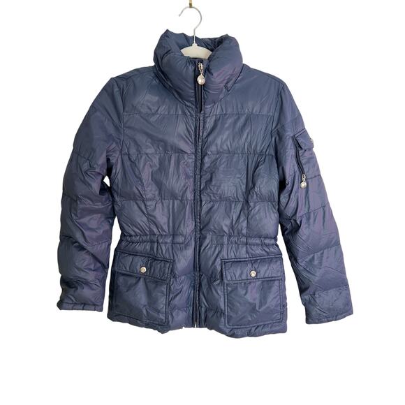 Calvin Klein Women XS Packable Lightweight Down Puffer Jacket Blue Extra Small - Picture 1 of 16